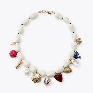 Nwt- zara- faux pearl and charm necklace